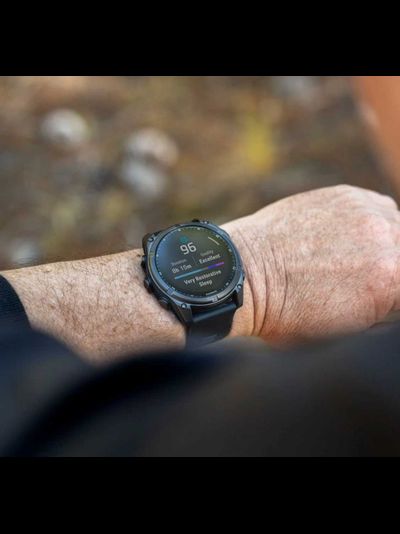 Часы Garmin Fenix 8 —51mm Solar Sapphire Carbon Gray DLC Titanium Black / Pebble Gray