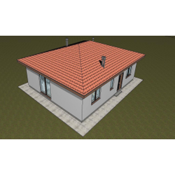 Одноэтажный дом с тремя спальнями 89м² (S68)