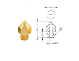 Сопло МК8 для 3D принтера, 0,2 мм,  М6 резьба, большая голова