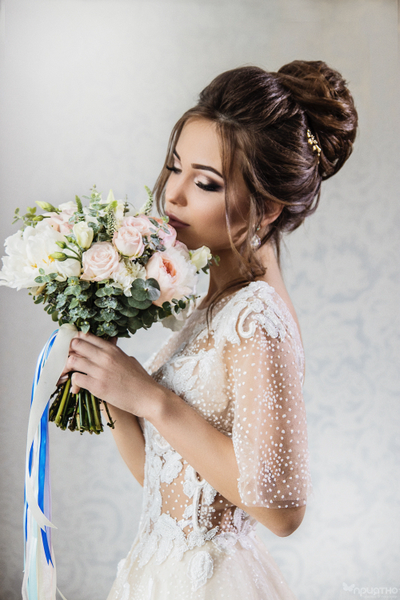 Букет невесты & Бутоньерка № 1348