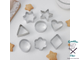 Набор форм для вырезания печенья Доляна «Круг, овал, звезда, квадрат, сердце», 14×14 см, 8 шт