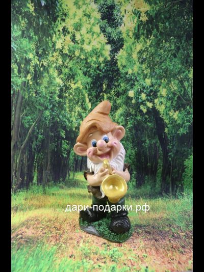 Гном музыкант с саксофоном 42*22см   1,5кг   полистоун Россия  2376//091036-1
