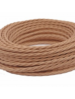 Провод витой в ретро стиле ПРВ 3х1.5 какао