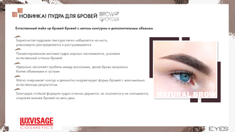 Пудра для бровей LUXVISAGE Brow powder