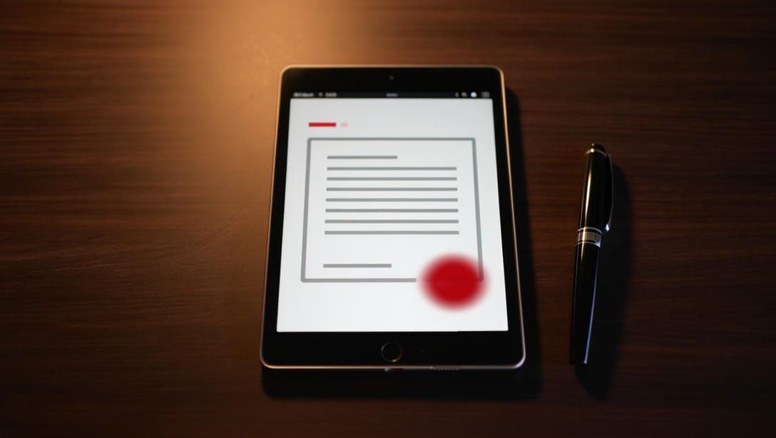 Документы и цифровое перо, символизирующие юридическую прозрачность.