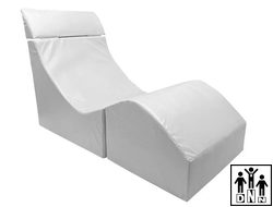 Терапевтическое релаксирующее кресло Кубик Малый - L50xB30xH40 белый