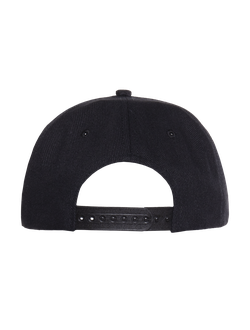 Бейсболка прямой козырёк STAN 5 клиньев хлопок 330,08, Чёрный