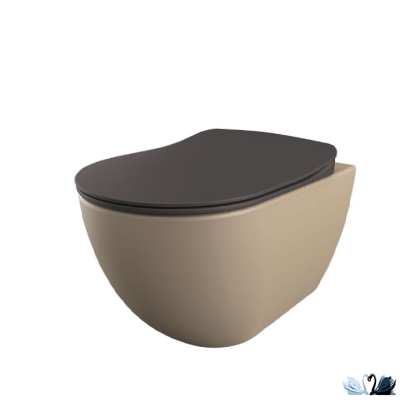 Унитаз Creavit Free FE320-11CM00E-0000 Cappucino подвесной, бежевый. Комплект с другим сиденьем