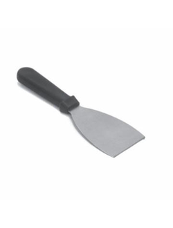 Лопатка-скребок для гриля, 10 см, нержавеющая сталь, с пластмассовой ручкой