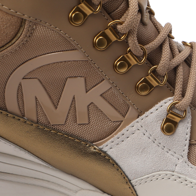 Женские кроссовки с надписью бежевые