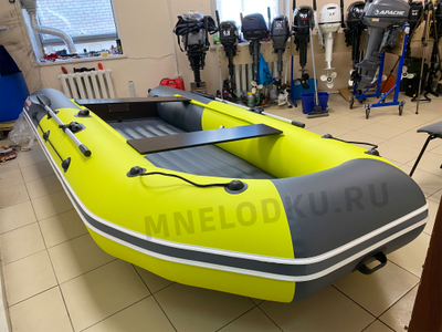 Моторная лодка Таймень NX 3800 НДНД PRO MAX желтый/графит нос справа