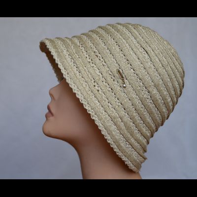 Итальянская летняя шляпка Vizio 6457 P желтая фото