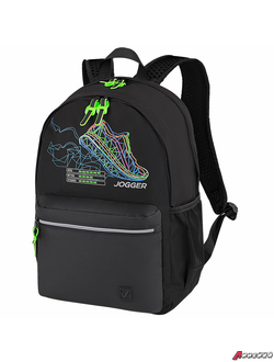 Рюкзак BRAUBERG FASHION CITY универсальный, 2 отделения, «Virtual sneaker», черный, 46×31×15 см. 271671