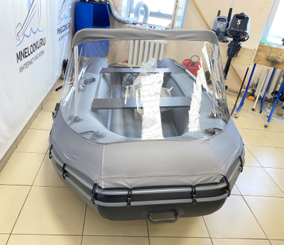 Тент носовой прозрачный Таймень NX 3200 вид с носа
