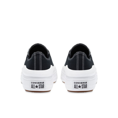 Женские кеды Converse All Star Move Black черные низкие на толстой платформе 570256C
