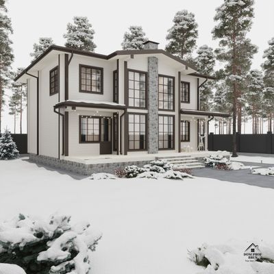 "Лесная Симфония": Двухэтажный Дом из Клееного Бруса 191 м²
