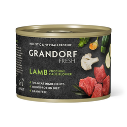 Grandorf Fresh (Грандорф) консерва для собак из ягненка с цукини и цветной капустой, 200 г