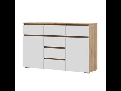 Хелен КМ 05 Комод 6 ящиков и 2 створки 1500х960х465 крафт золотой/белый