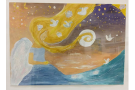 "Ангел на земле". Тематическая работа к выставке.