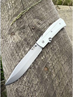 Складной нож Wild West сталь AUS 10, рукоять G10, цвет белый рельеф