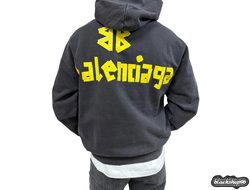 Худи Balenciaga Black/Grey (S, M, L, XL)
