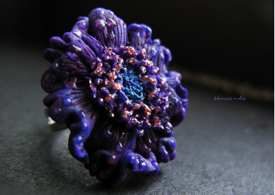 Волшебное кольцо "Пыльца Фей" из коллекции необычных украшений с цветами