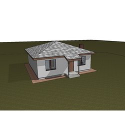 Одноэтажный дом с двумя спальнями 92м² (S72)