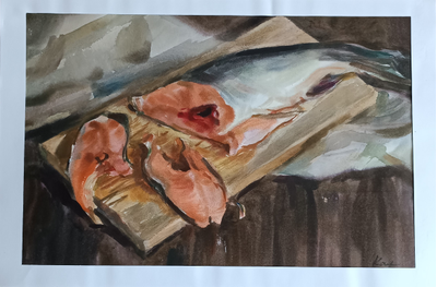 "Набережная" бумага гуашь 2000-е годы