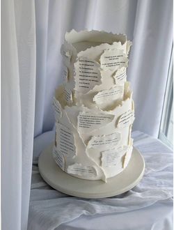 Торт двухъярусный с пожеланиями молодоженам (5-8кг)