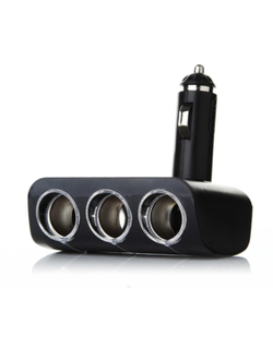 Разветвитель прикуривателя FUMIKO CS02 3 АЗУ 1А черный