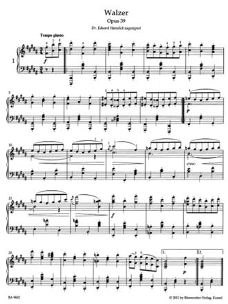 Брамс. Вальсы для фортепиано ор. 39