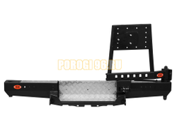 Задний силовой бампер серии Трофи на лифтованную УАЗ Буханка 2989, 3741, 3909, 2206, 3962, 3303, 39094 1965- (03.102.22)