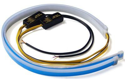 Гибкие ходовые огни с бегущим поворотником, 60см, 9-16v (комплект, 2шт)