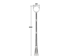 Садово-парковые светильники шар GLOBO L (на опоре h-177см)