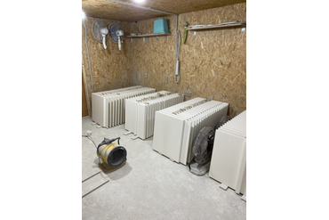 Началась работа. Включаем сушку на полную!