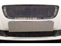 Защита радиатора Volvo S40 II (рестайлинг) 2007-2012 3D black верх (устанавливается вместо штатной)