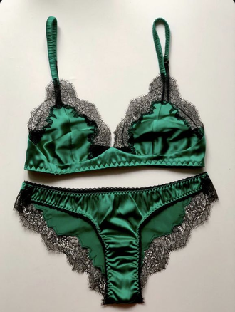 Gigi emerald silk lace
