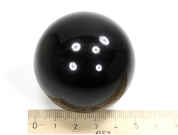Шар обсидиан чёрный, Мексика (50 мм, 166 г) №35930