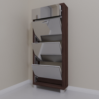 Обувница Айрон-3 Плюс (фасад Зеркало)