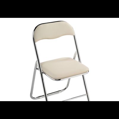 Стул на металлокаркасе Fold 1 складной beige / chrome
