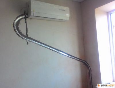 Штробление стен под кондиционер в квартире ИВАНМАСТЕР