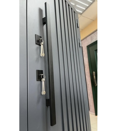 VENMAR (ВЕНМАР). СТАЛЬ 2 мм. ТЕРМО КРОНА ST 120/165 мм. ТЕРМОРАЗРЫВ/ МУАР Ral 7024 (СЕРЫЙ)/ СОФТ БЕЛЫЙ СНЕГ