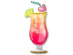 Шар коктейль с фламинго