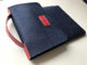 Сумка-планшет для тетрадей и ежедневников Добробук А5 отделка из эко-кожи красного цвета