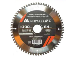 Диски пильные ТОНКИЕ твердосплавные METALLICA Ultra по алюминию, пластику