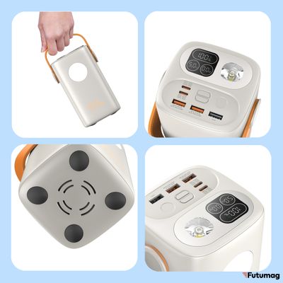 Повербанк GREENOE Portable Power Bank 60000mah 100w White