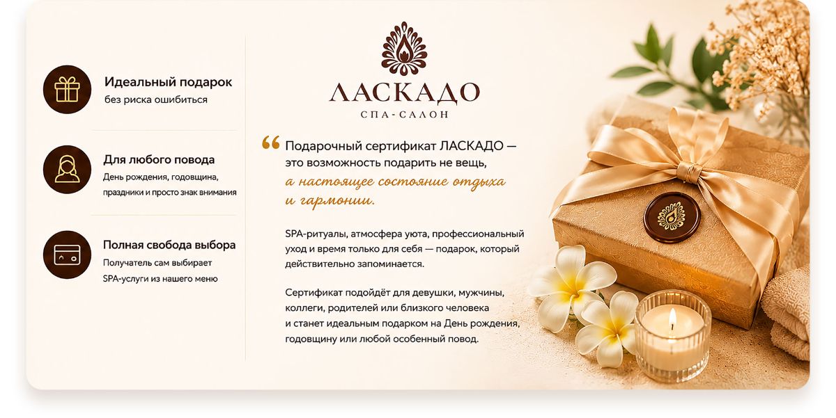 Идеальный подарок - сертификат в Ласкадо