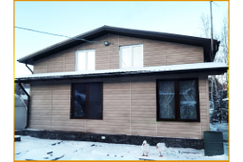 Монтаж винилового сайдинга под дерево, отделка цоколя профлистом под камень