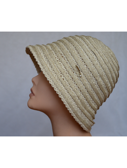 Итальянская летняя шляпка Vizio 6457 P желтая фото