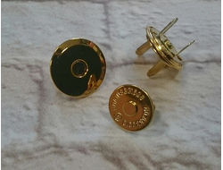 Магнитная кнопка с креплением, 1,8 см, золото